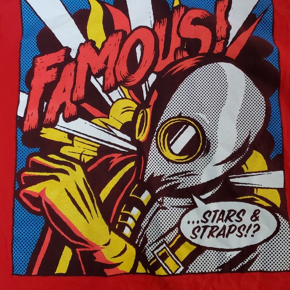 Famous Stars and Straps T-Shirt Men's XXL Red Blink 182 Gas Mask Graphic - Picture 2 of 8